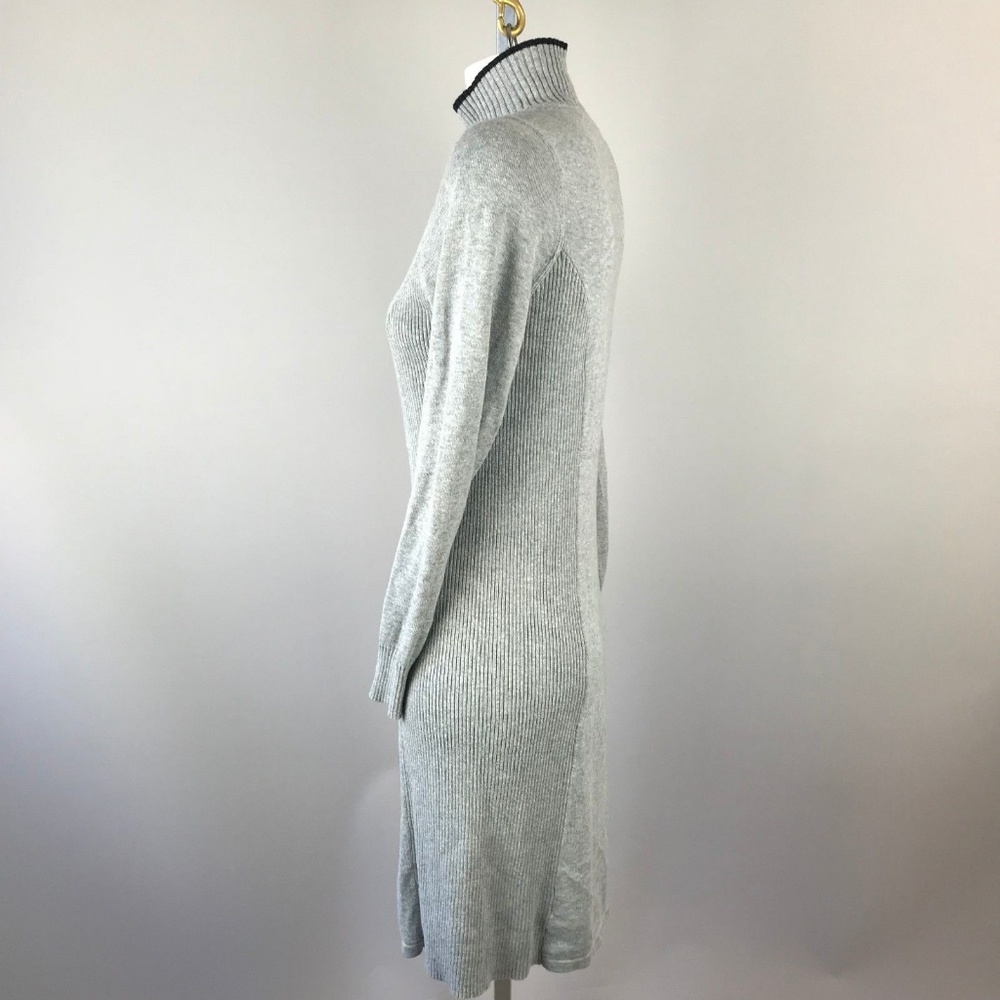 ATHLETA Gray Durango Half Zip Ribbed Sweater Dress - Picture 3 of 6